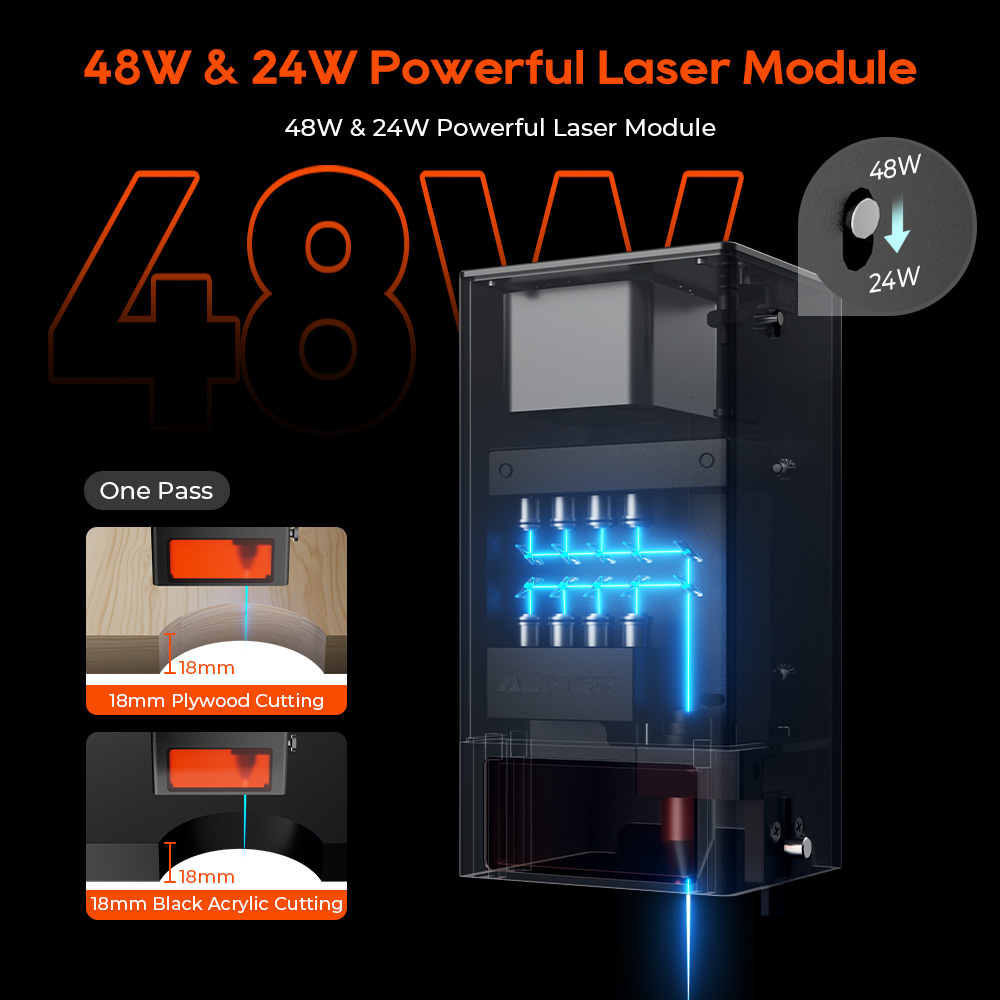 Industrial Handheld Laser Engraver - ACMER P3 48W 24W 10W+IR 2W