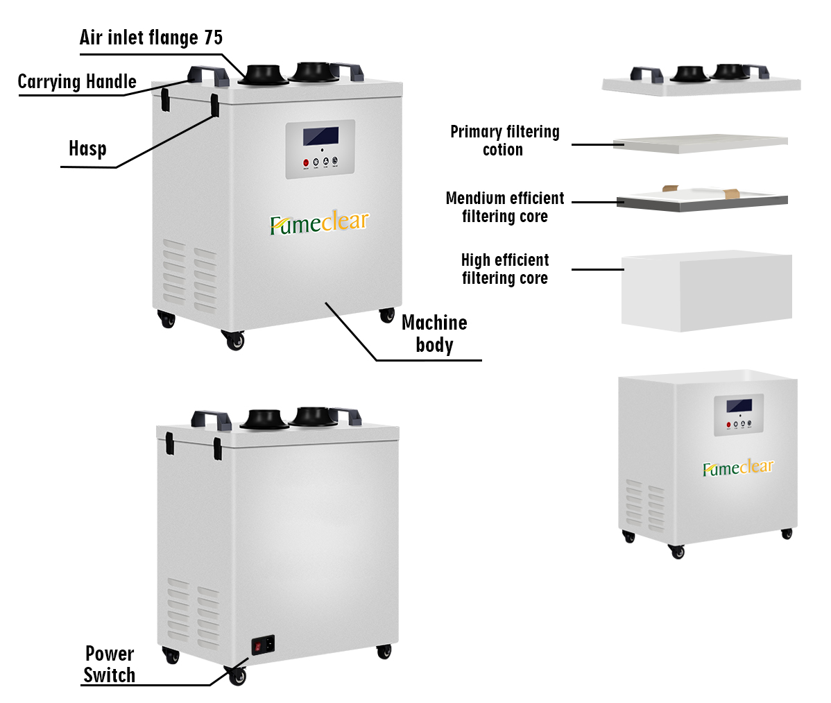 Strong Suction Industrial Weld - Fume Extractor Laser 评论和价格