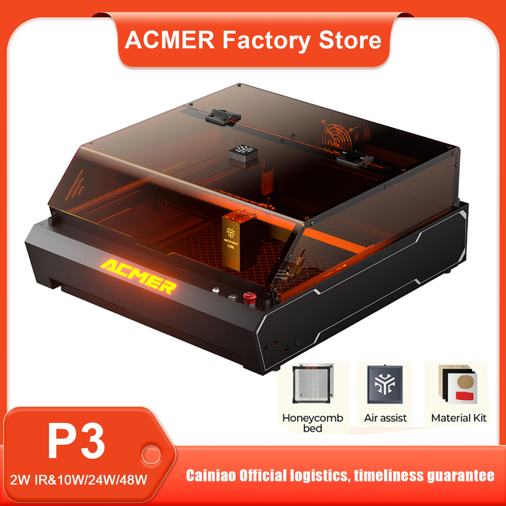 ACMER P3 48W 24W 10W+IR 2W Las - Industrial Handheld Laser Engraver 评论和价格