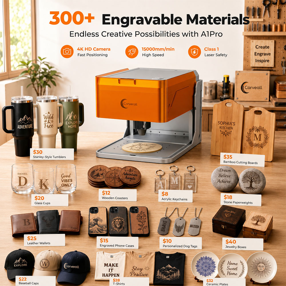 Carverall A1PRO 10W Laser Engr - Industrial Handheld Laser Engraver 评论和价格